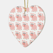 So viele Schweine Keramikornament (Links)