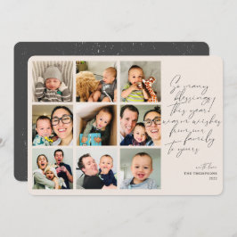 So viele Segen Jahr Review Foto Collage Tan Feiertagskarte