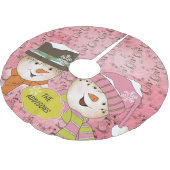 So viele Snowmen Holidays Baumrock Polyester Weihnachtsbaumdecke (Schrägansicht)