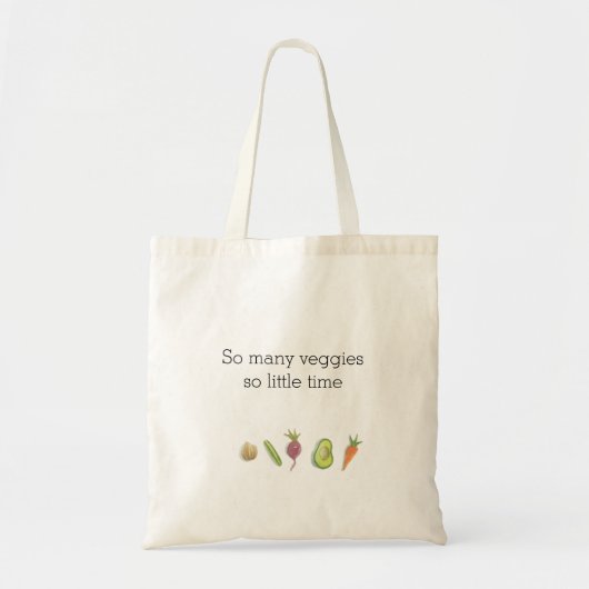 So viele Veggies so wenig Zeit Tasche (Vorne)