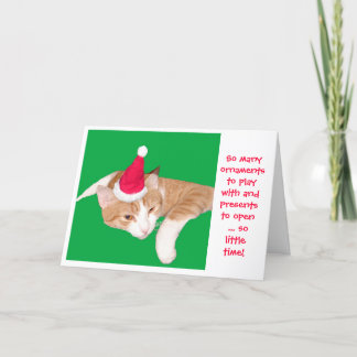 So viele Verzierungen, zum mit so wenig Zeit zu Feiertagskarte