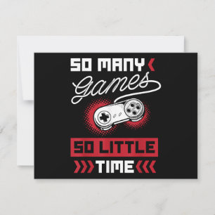 So viele Videospiele so wenig Zeit - Gaming & Game Feiertagskarte