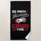 So viele Videospiele so wenig Zeit - Gaming & Game Strandtuch (Vorderseite)