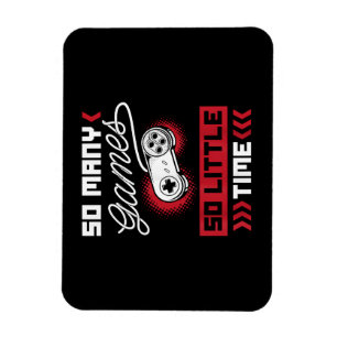 So viele Videospiele, so wenig Zeit - Gaming & Spi Magnet