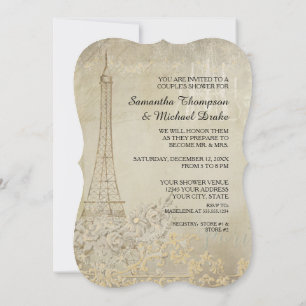 So Vintage Paris Pariser Stil Paartaufe Einladung