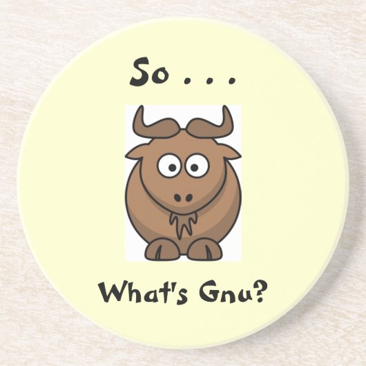 So…. Was Gnu ist Sandstein Untersetzer (Vorne)