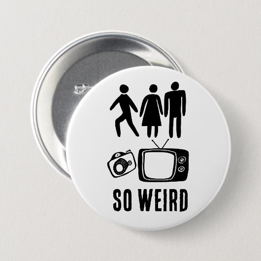SO WEIRD Person Woman Man Camera TV Button (Vorne & Hinten)