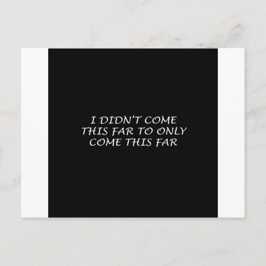 So weit bin ich nicht gekommen postkarte (Vorderseite)