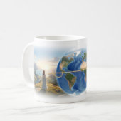 So weit entfernt über die Welt Traum Kunst Tasse (Vorderseite Links)