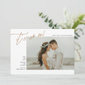 So weiter | Elegantes Typografisches Foto | Kupfer Save The Date (Stehend Vorderseite)