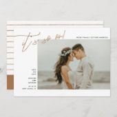 So weiter | Elegantes Typografisches Foto | Kupfer Save The Date (Vorne/Hinten)