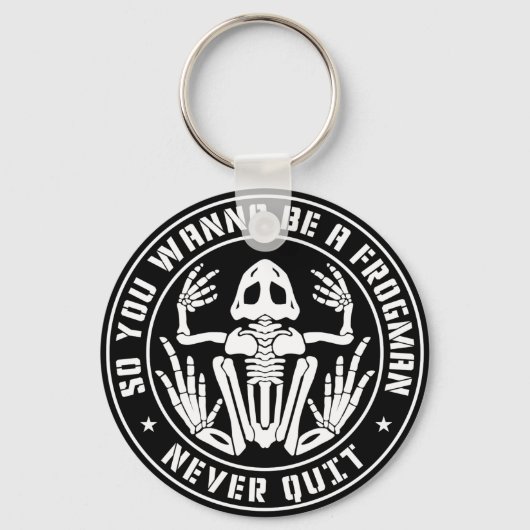 So werden Sie ein Frogman "Never Quit"-Patch sein Schlüsselanhänger (Vorderseite)