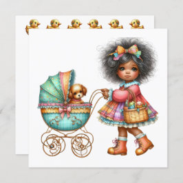 SO Wertvolle Baby Buggy Thema Einladung