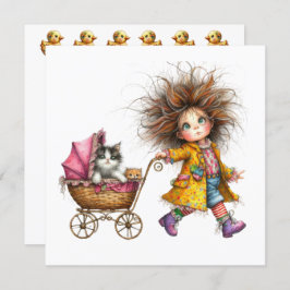 SO Wertvolle Baby Buggy Thema Einladung