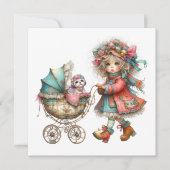 SO Wertvolle Baby Buggy Thema Einladung (Vorderseite)