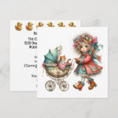 SO Wertvolle Baby Buggy Thema Einladung (Vorne/Hinten)