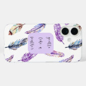 So wie ein Lila Feather-Muster Case-Mate iPhone Hülle (Rückseite (Horizontal))