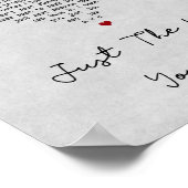 So wie Sie sind graue Herz Song Lyric Print Poster (Ecke)