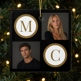 So wie wir sind Maßgeschneidertes Paar-Foto-Monogr Keramikornament