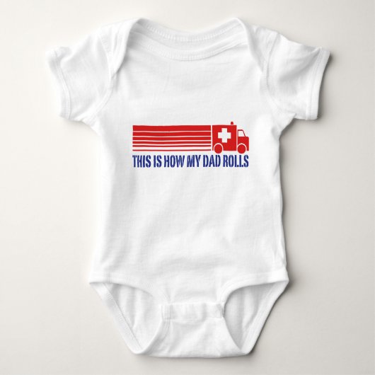 So wird mein Vater EMT Paramedic Baby Strampler (Vorderseite)