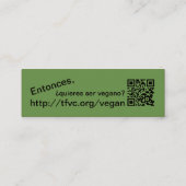 So wollen Sie, um zu sein vegane Karten (Rückseite)