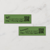 So wollen Sie, um zu sein vegane Karten (Vorne/Hinten)