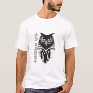So wütende Eule lustige Grafik T-Shirt