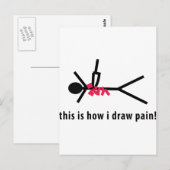 So zeichnete ich Schmerzen Postkarte (Vorne/Hinten)