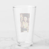 So zufrieden wie Bier - Retro Cocktail Kellnerin Glas (Rückseite)