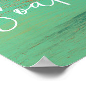Soak Green Gold Scripture Badezimmer Wandplakat Poster (Ecke)