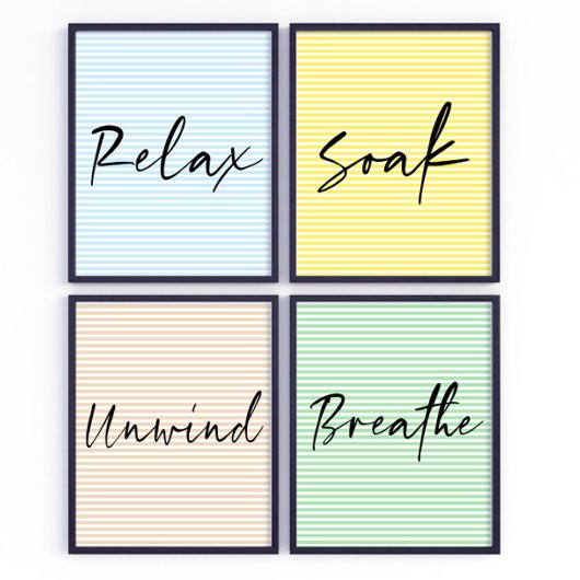 Soak Scripture Badezimmer Wand Kunstposter Poster