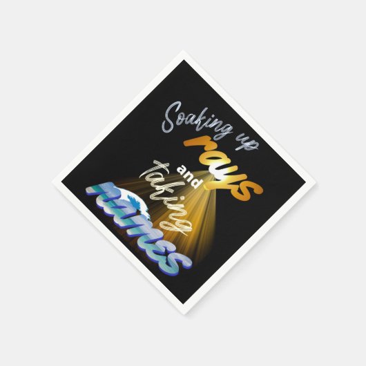 Soaking Up Rays and Taking Names Summertime Serviette (Ecke)