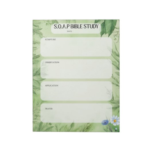 SOAP Bible Study Notepad Notizblock (Rotiert)