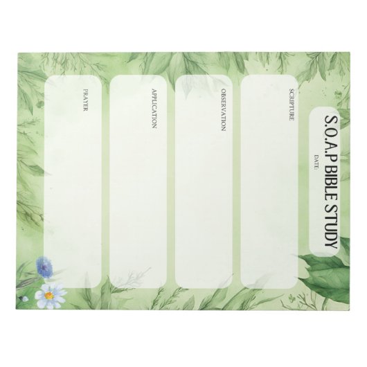 SOAP Bible Study Notepad Notizblock (Vorderseite)