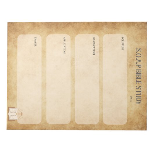 SOAP Bible Study Notepad Notizblock (Vorderseite)