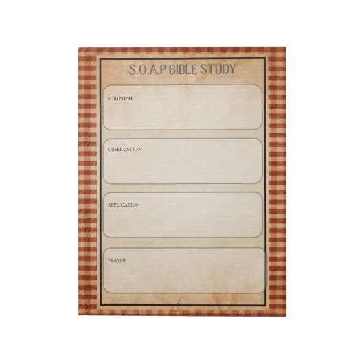 SOAP Bible Study Notepad Notizblock (Rotiert)