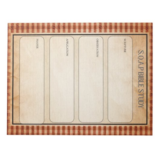 SOAP Bible Study Notepad Notizblock (Vorderseite)