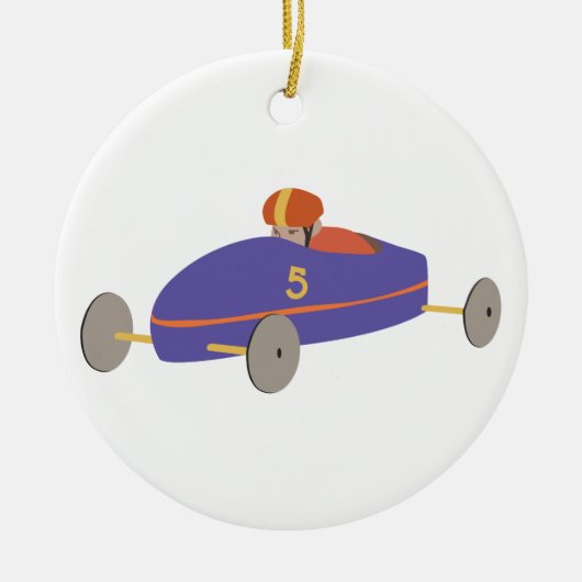 Soap Box Derby Keramik Ornament (Vorne)