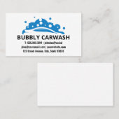 Soap Bubbles Car Wash Logo Visitenkarte (Vorne/Hinten)