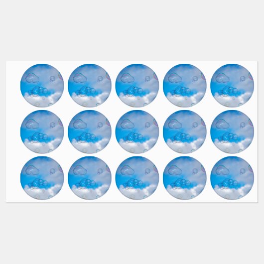 Soap bubbles etiketten (Blatt)
