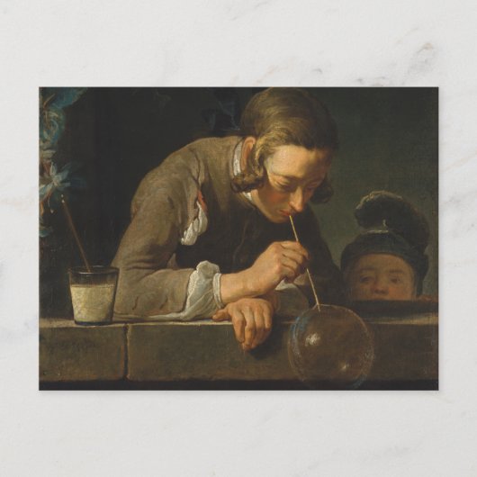 Soap Bubbles - Jean Siméon Chardin Postkarte (Vorderseite)