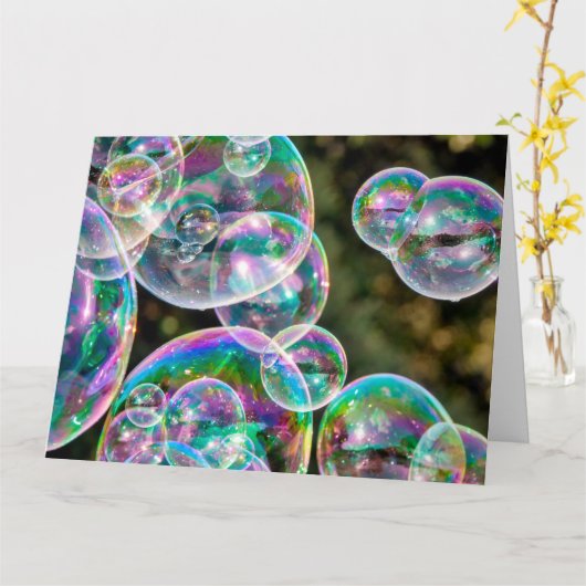 Soap bubbles karte (Gelbe Blume)