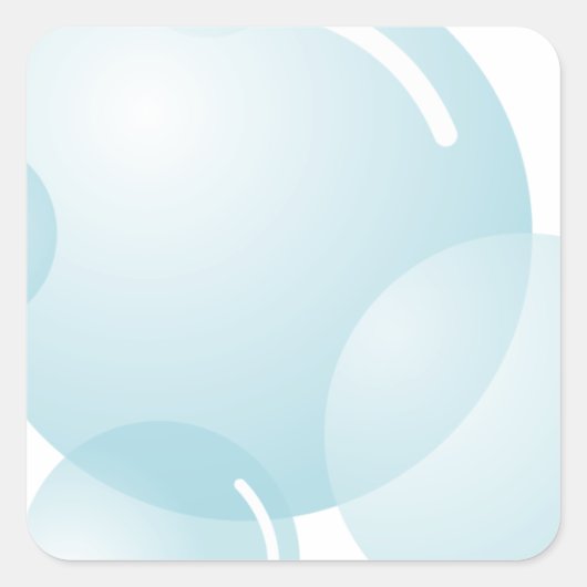 Soap bubbles quadratischer aufkleber (Vorderseite)