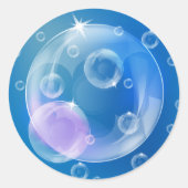 Soap bubbles runder aufkleber (Vorderseite)