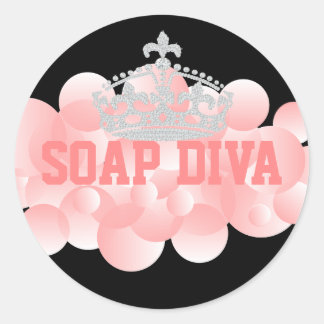 Soap Diva Soap Maker Bubbles Runder Aufkleber