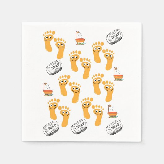 Soap Feet Napkin Serviette (Vorderseite)