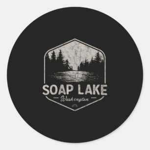 Soap Lake Washington Outdoors Vintage 3  Runder Aufkleber