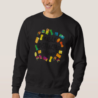Soap Making Crafting Watercolor Easily Distracted Sweatshirt