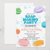 Soap Making Party Invitation Einladung (Vorne/Hinten)