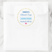 SOAP SCENT BIZ TEMPLATE QUADRATISCHER AUFKLEBER (Tasche)